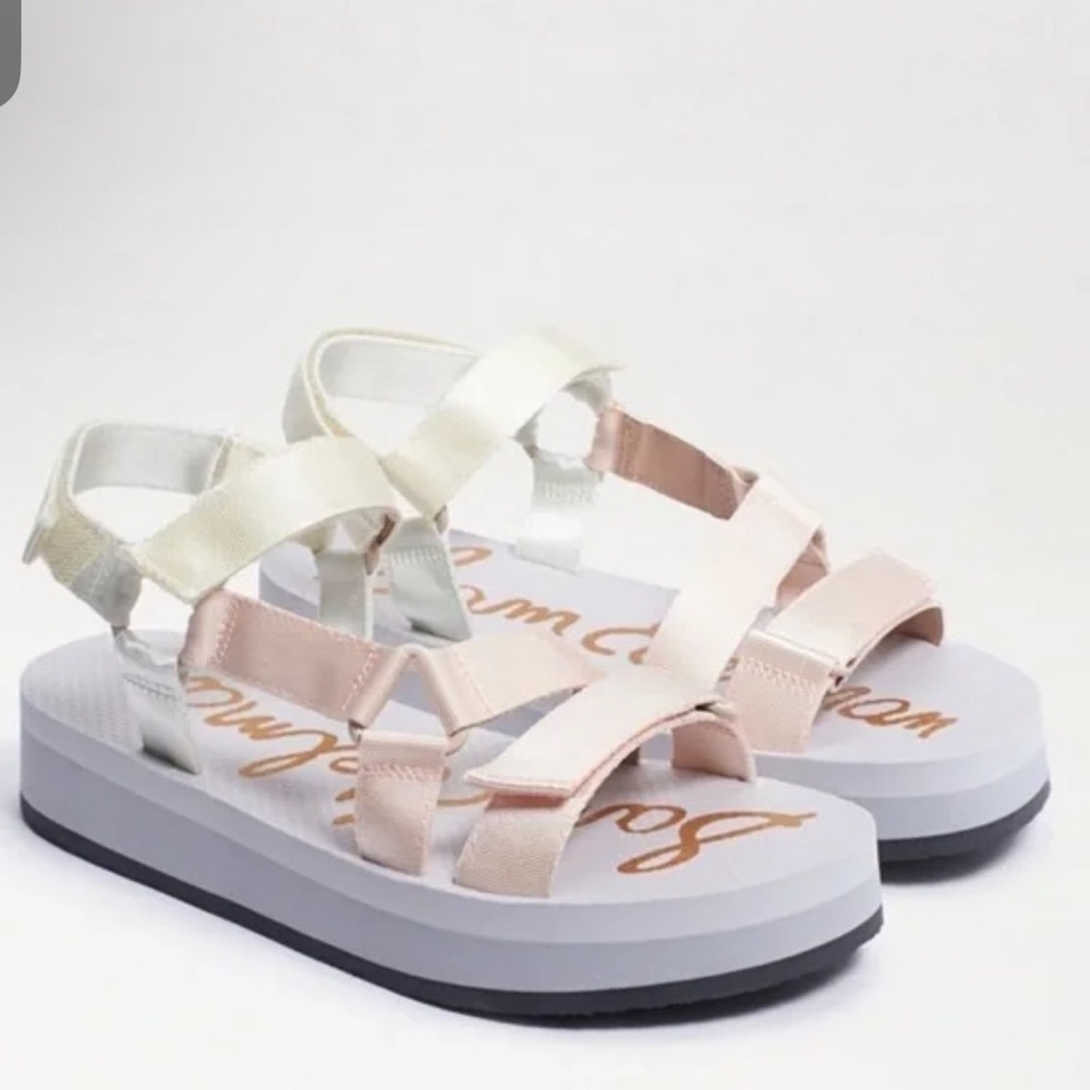 SAM EDELMAN MULTI-COLOUR MARIACE' PLATFORM TEVA SANDALS